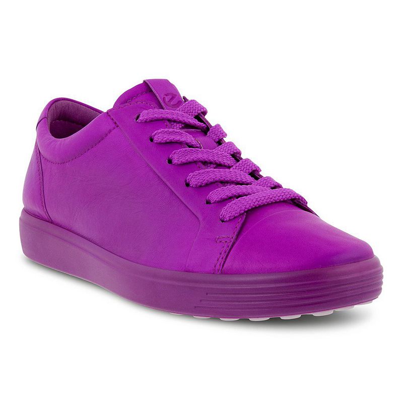 Women Flats Ecco Soft 7 W - Sneakers Purple - India LCBDTO034
